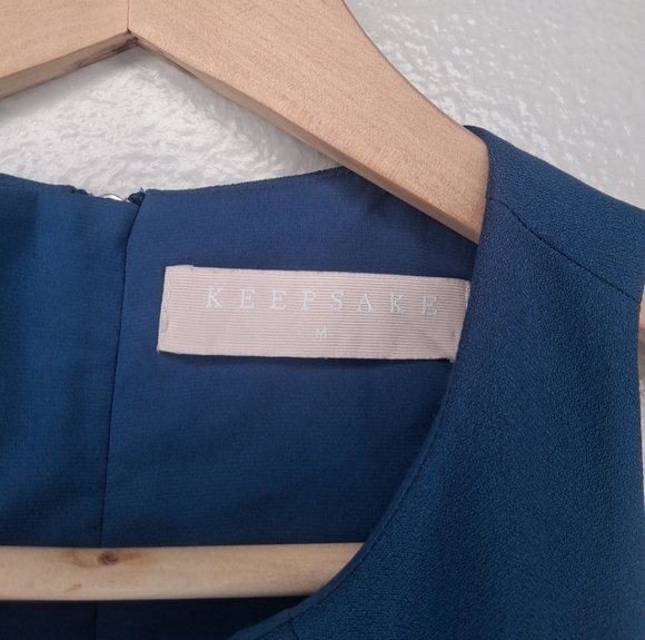 Keepsake The Label Blue Jupiter Sheath Mini Dress Sleeveless Lined Size Medium - Picture 4 of 15